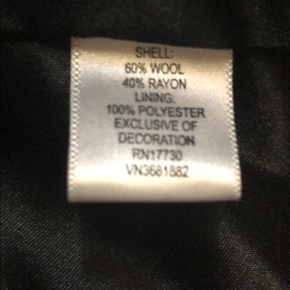 Black wool pea coat - Picture 8 of 8